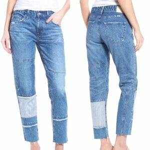 AG Adriano Goldschmied The Ex-Boyfriend Slim Patchwork Jeans 27